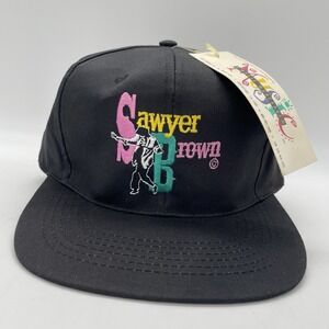 NEW Vintage 1994 Sawyer Brown SnapBack Hat Embroidered Black Country‎ Music NWT